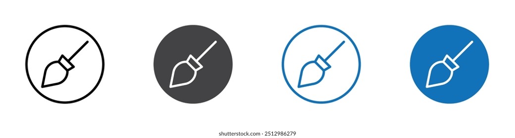 Grabensymbol flach bearbeitbarer Symbolmarkensatz.