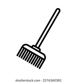 Broom icon Flat fill set collection