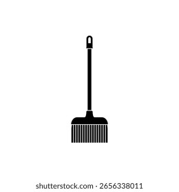 Icono de escoba estilo plano aislado. Vector