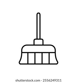 broom icon Flat symbol set outline