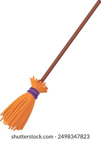 Broom icon. Floor sweep tool color symbol isolated on white background