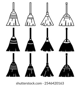 Coleção de ilustrações do ícone da sala. Ícone de design para empresas. Vetor de estoque.