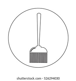 broom icon illustration design