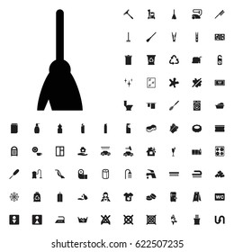 Broom icon illustration isolated vector sign symbol. cleaning icons vector set. on white background