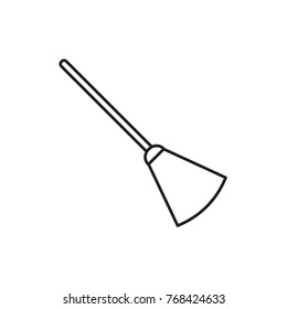 broom icon illustration isolated vector sign symbol