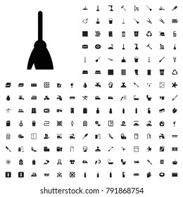 Broom icon illustration isolated vector sign symbol. editable cleaning icons vector set.