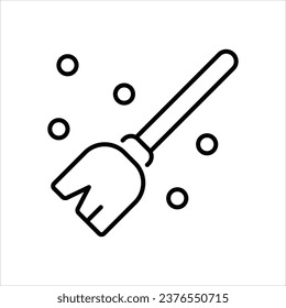 Broom icon isolate white background vector stock illustration