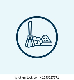 broom icon isolated on white background from barber shop collection. broom icon trendy and modern broom symbol for logo, web, app