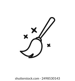 Broom icon isolated on white background