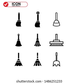 broom icon isolated sign symbol vector illustration - Collection of high quality black style vector icons
