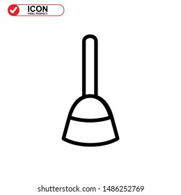 broom icon isolated sign symbol vector illustration - high quality black style vector icons
