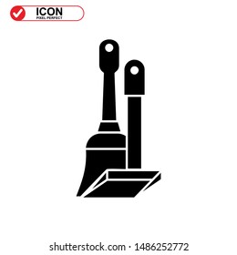 broom icon isolated sign symbol vector illustration - high quality black style vector icons
