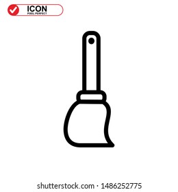 broom icon isolated sign symbol vector illustration - high quality black style vector icons
