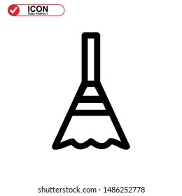 broom icon isolated sign symbol vector illustration - high quality black style vector icons
