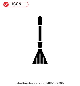 broom icon isolated sign symbol vector illustration - high quality black style vector icons
