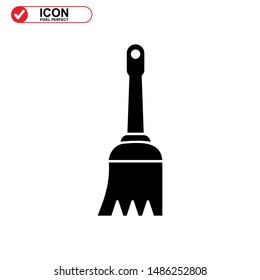 broom icon isolated sign symbol vector illustration - high quality black style vector icons
