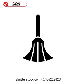 broom icon isolated sign symbol vector illustration - high quality black style vector icons
