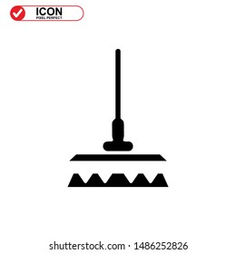 broom icon isolated sign symbol vector illustration - high quality black style vector icons
