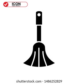 broom icon isolated sign symbol vector illustration - high quality black style vector icons
