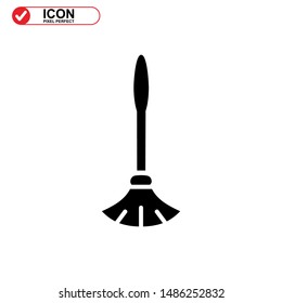 broom icon isolated sign symbol vector illustration - high quality black style vector icons
