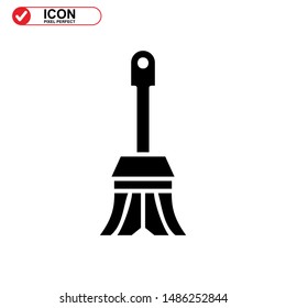 broom icon isolated sign symbol vector illustration - high quality black style vector icons
