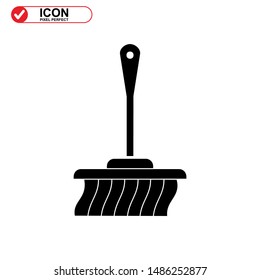 broom icon isolated sign symbol vector illustration - high quality black style vector icons
