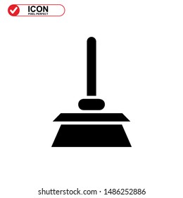 broom icon isolated sign symbol vector illustration - high quality black style vector icons
