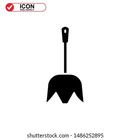 broom icon isolated sign symbol vector illustration - high quality black style vector icons
