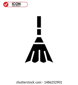 broom icon isolated sign symbol vector illustration - high quality black style vector icons
