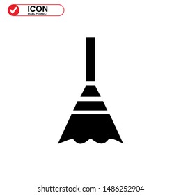 broom icon isolated sign symbol vector illustration - high quality black style vector icons
