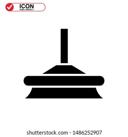 broom icon isolated sign symbol vector illustration - high quality black style vector icons
