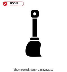 broom icon isolated sign symbol vector illustration - high quality black style vector icons
