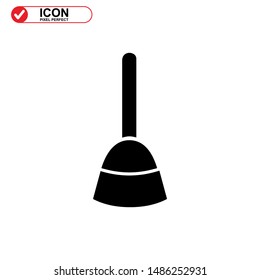 broom icon isolated sign symbol vector illustration - high quality black style vector icons
