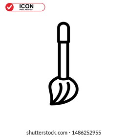 broom icon isolated sign symbol vector illustration - high quality black style vector icons
