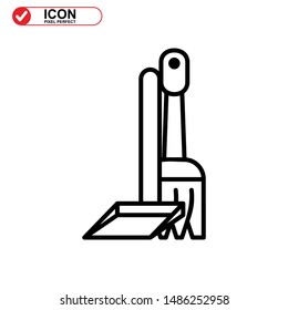 broom icon isolated sign symbol vector illustration - high quality black style vector icons
