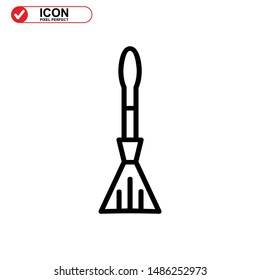 broom icon isolated sign symbol vector illustration - high quality black style vector icons
