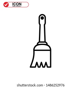 broom icon isolated sign symbol vector illustration - high quality black style vector icons
