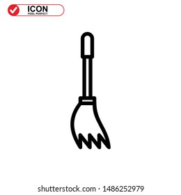 broom icon isolated sign symbol vector illustration - high quality black style vector icons
