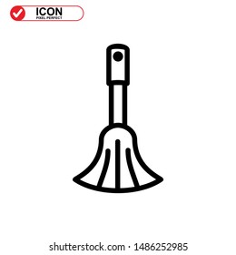 broom icon isolated sign symbol vector illustration - high quality black style vector icons
