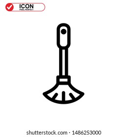 broom icon isolated sign symbol vector illustration - high quality black style vector icons
