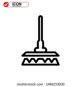 broom icon isolated sign symbol vector illustration - high quality black style vector icons
