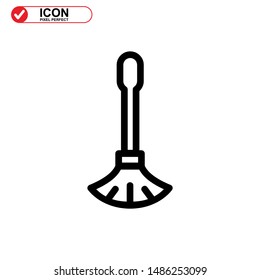 broom icon isolated sign symbol vector illustration - high quality black style vector icons
