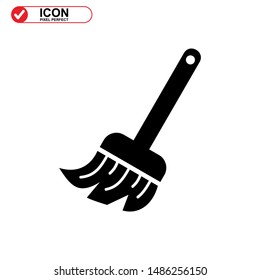 broom icon isolated sign symbol vector illustration - high quality black style vector icons
