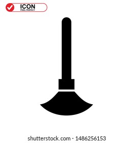 broom icon isolated sign symbol vector illustration - high quality black style vector icons
