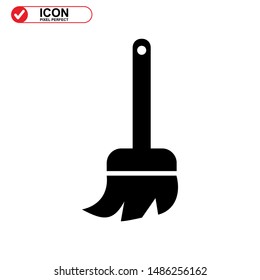 broom icon isolated sign symbol vector illustration - high quality black style vector icons
