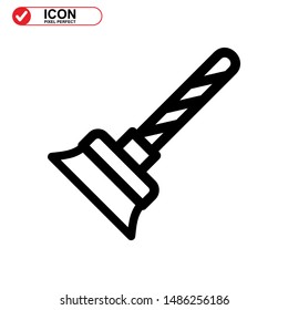 broom icon isolated sign symbol vector illustration - high quality black style vector icons
