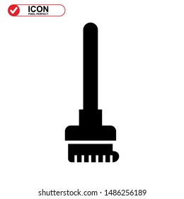 broom icon isolated sign symbol vector illustration - high quality black style vector icons
