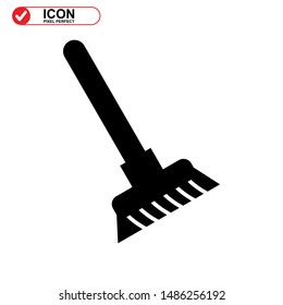 broom icon isolated sign symbol vector illustration - high quality black style vector icons
