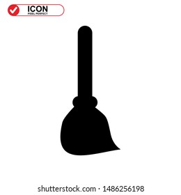 broom icon isolated sign symbol vector illustration - high quality black style vector icons
