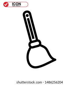 broom icon isolated sign symbol vector illustration - high quality black style vector icons
